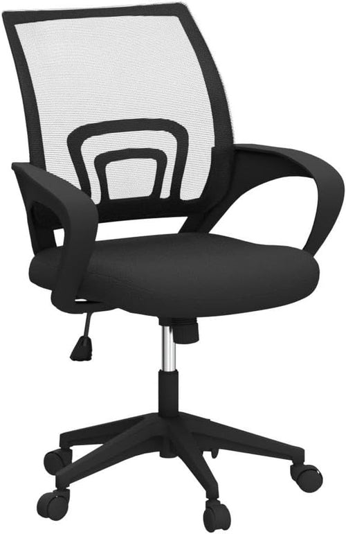 Office Chair Mid Back Swivel Lumbar Support Desk Chair, Height