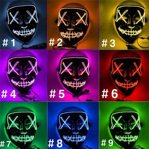 Halloween LED Light Up Party Masks The Purge Election Year Great Funny